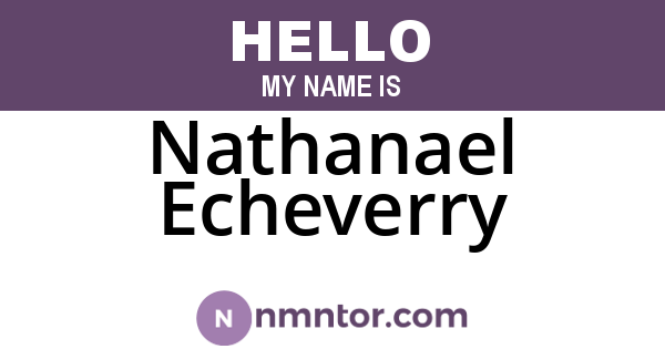 Nathanael Echeverry