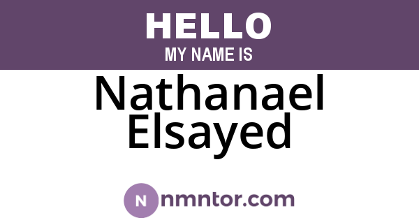 Nathanael Elsayed
