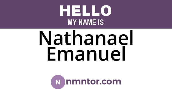 Nathanael Emanuel