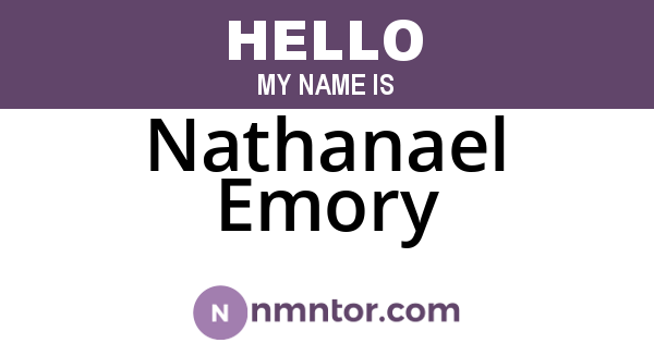 Nathanael Emory