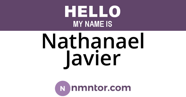 Nathanael Javier