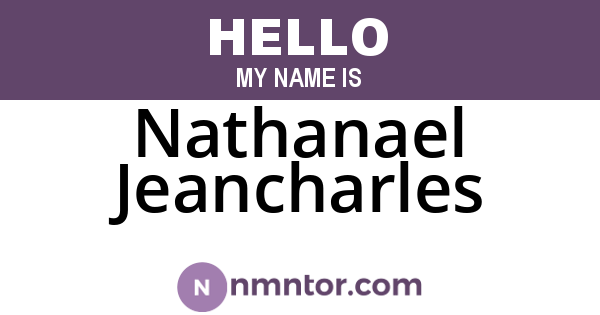 Nathanael Jeancharles