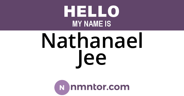 Nathanael Jee