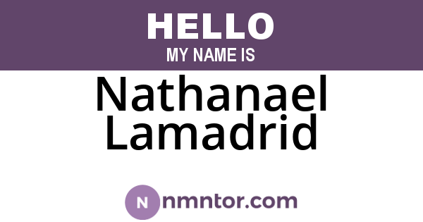 Nathanael Lamadrid