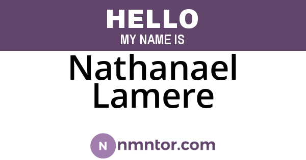 Nathanael Lamere