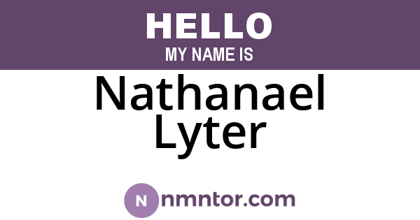 Nathanael Lyter