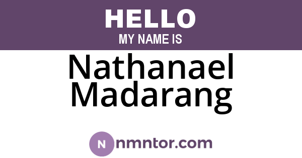 Nathanael Madarang