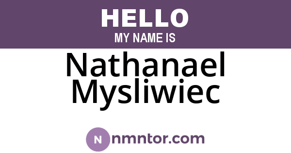 Nathanael Mysliwiec