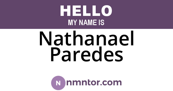 Nathanael Paredes