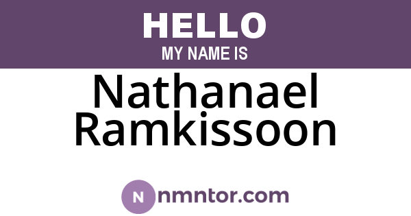 Nathanael Ramkissoon