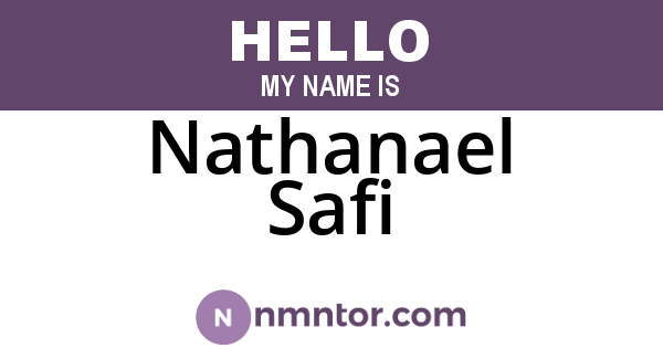 Nathanael Safi