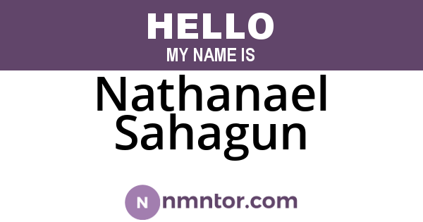 Nathanael Sahagun