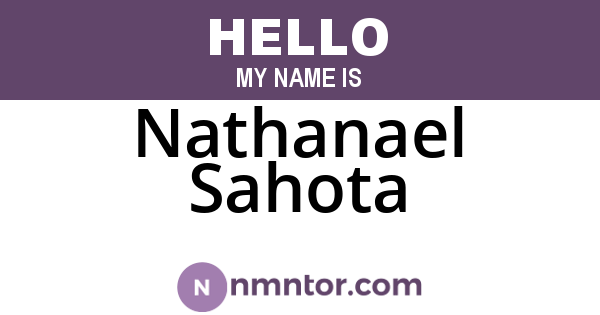 Nathanael Sahota