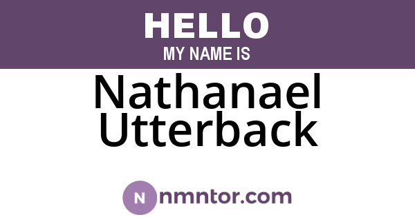 Nathanael Utterback