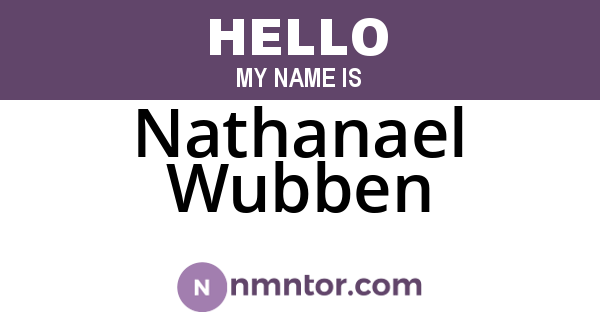 Nathanael Wubben