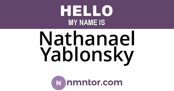 Nathanael Yablonsky