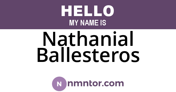 Nathanial Ballesteros