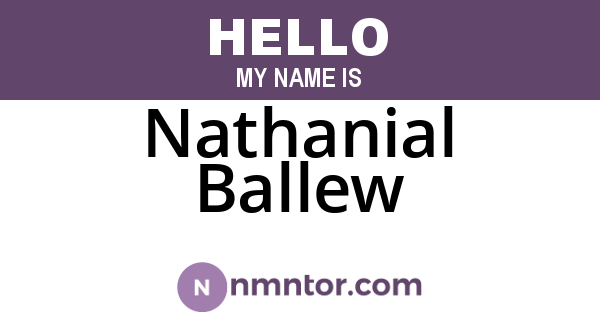 Nathanial Ballew