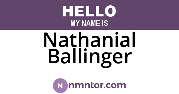 Nathanial Ballinger