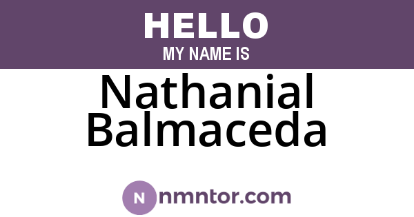 Nathanial Balmaceda