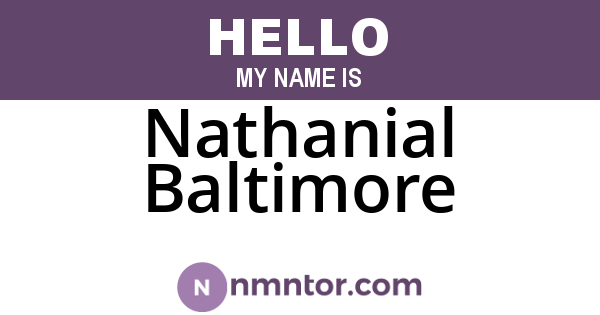 Nathanial Baltimore