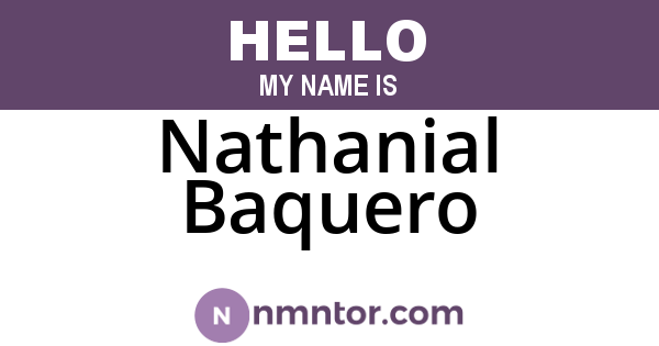 Nathanial Baquero