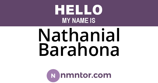 Nathanial Barahona