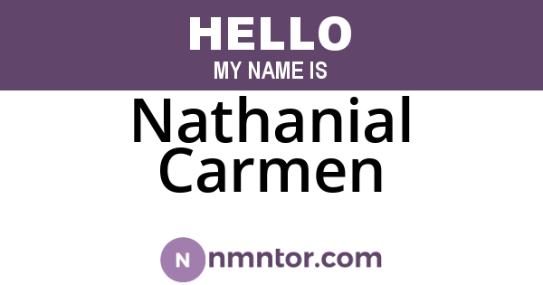 Nathanial Carmen