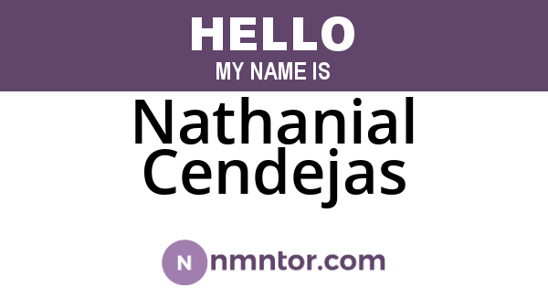 Nathanial Cendejas