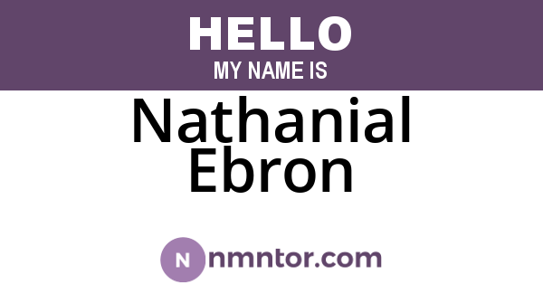 Nathanial Ebron