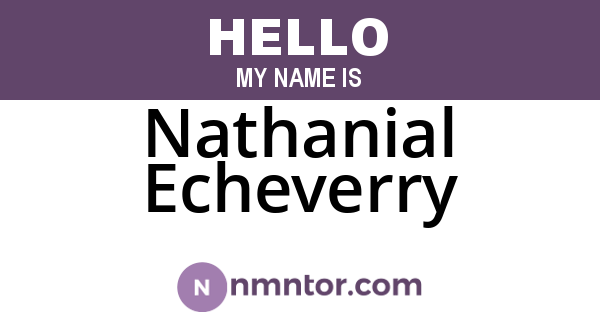 Nathanial Echeverry