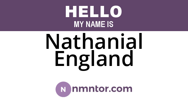 Nathanial England