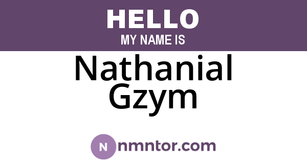 Nathanial Gzym