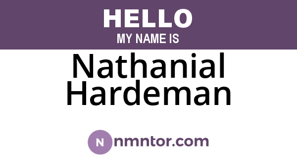 Nathanial Hardeman
