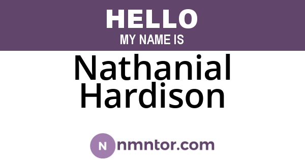 Nathanial Hardison