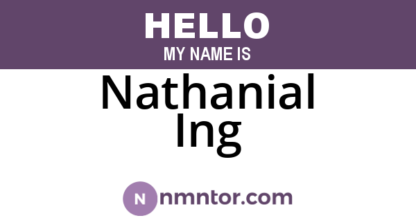 Nathanial Ing