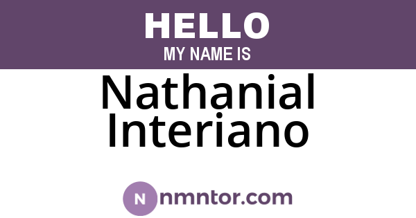 Nathanial Interiano