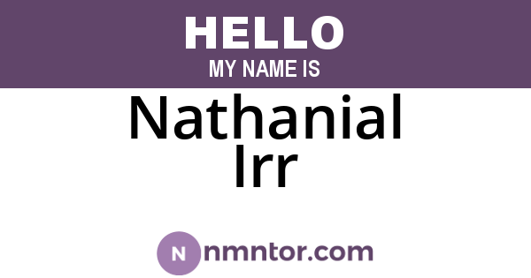 Nathanial Irr