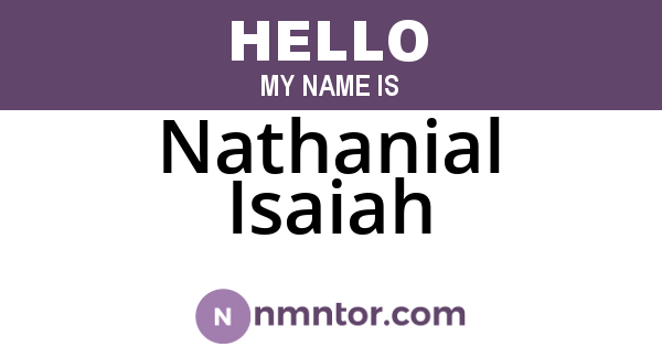 Nathanial Isaiah