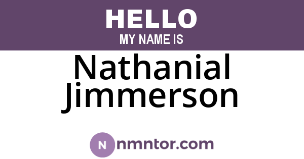 Nathanial Jimmerson
