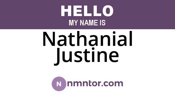 Nathanial Justine