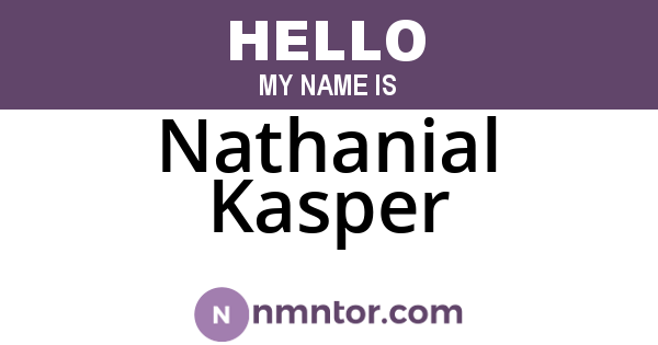 Nathanial Kasper