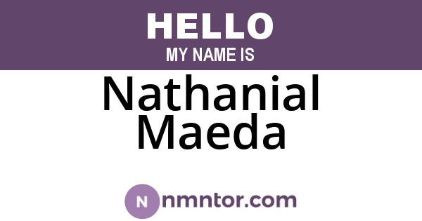 Nathanial Maeda