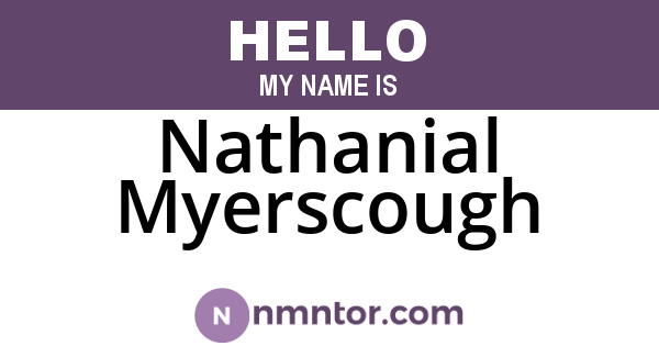 Nathanial Myerscough
