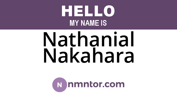 Nathanial Nakahara