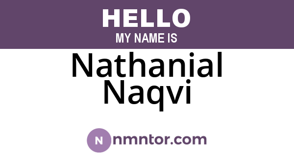 Nathanial Naqvi