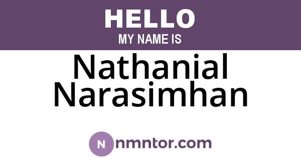 Nathanial Narasimhan