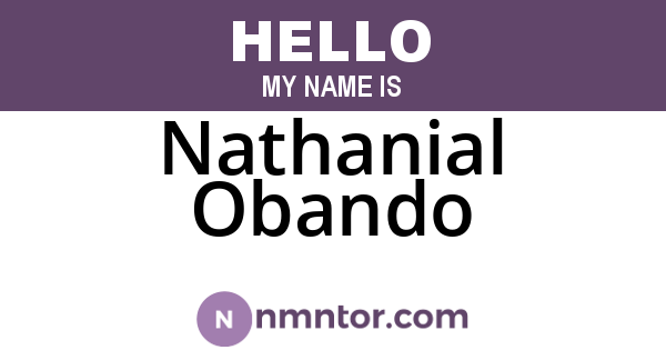 Nathanial Obando