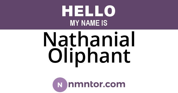 Nathanial Oliphant