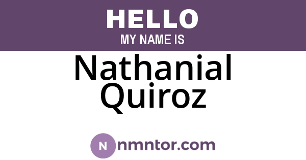 Nathanial Quiroz
